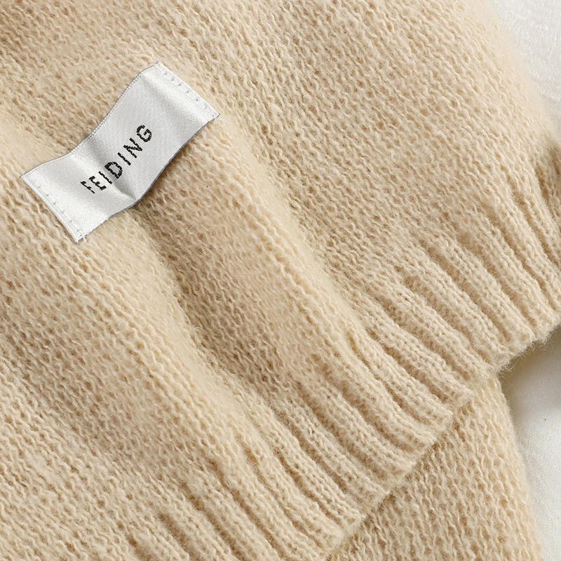 Women's Solid Color Wool knitted scarf Warm And Thickened Versatile Decorative Scarf Neck Gaiter Suitable For Winter Matching Casual