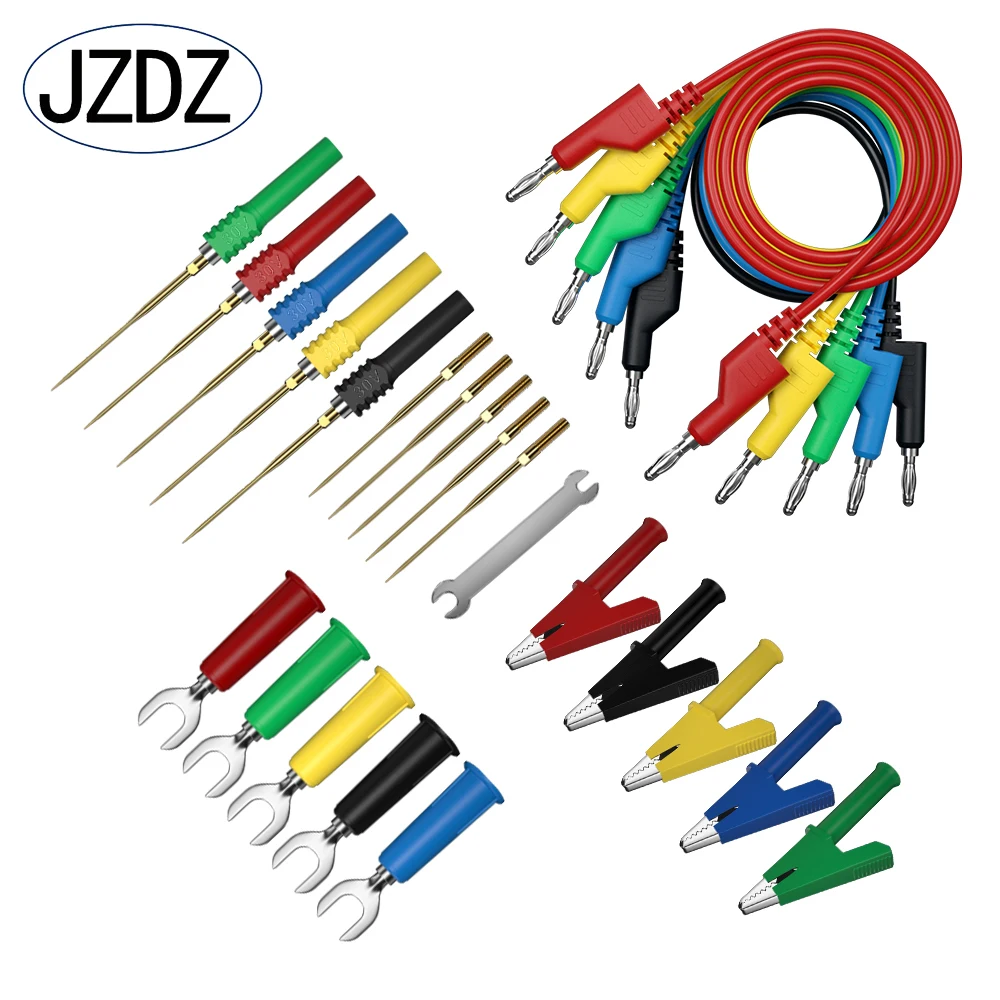 Set Sonde Di Prova Multimetro – Spina Banana 4mm E Punta 0,7mm – Cavi Di Misura PVC 105 Cm – Per Elettronica E Laboratorio