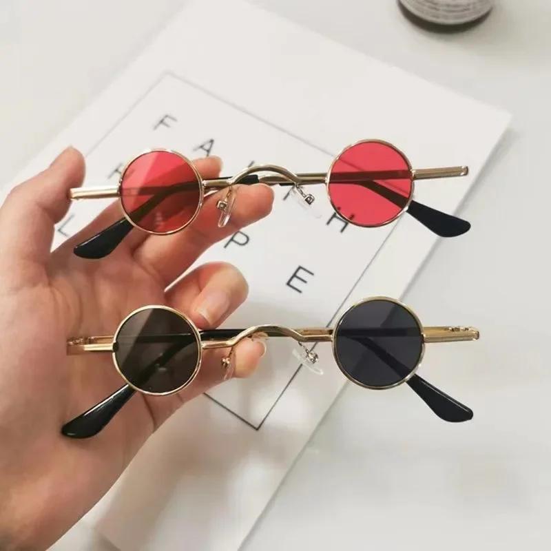 Metal Steampunk Sunglasses Men Women Fashion Round Glasses Brand Designer Vintage Sun Glasses High Quality