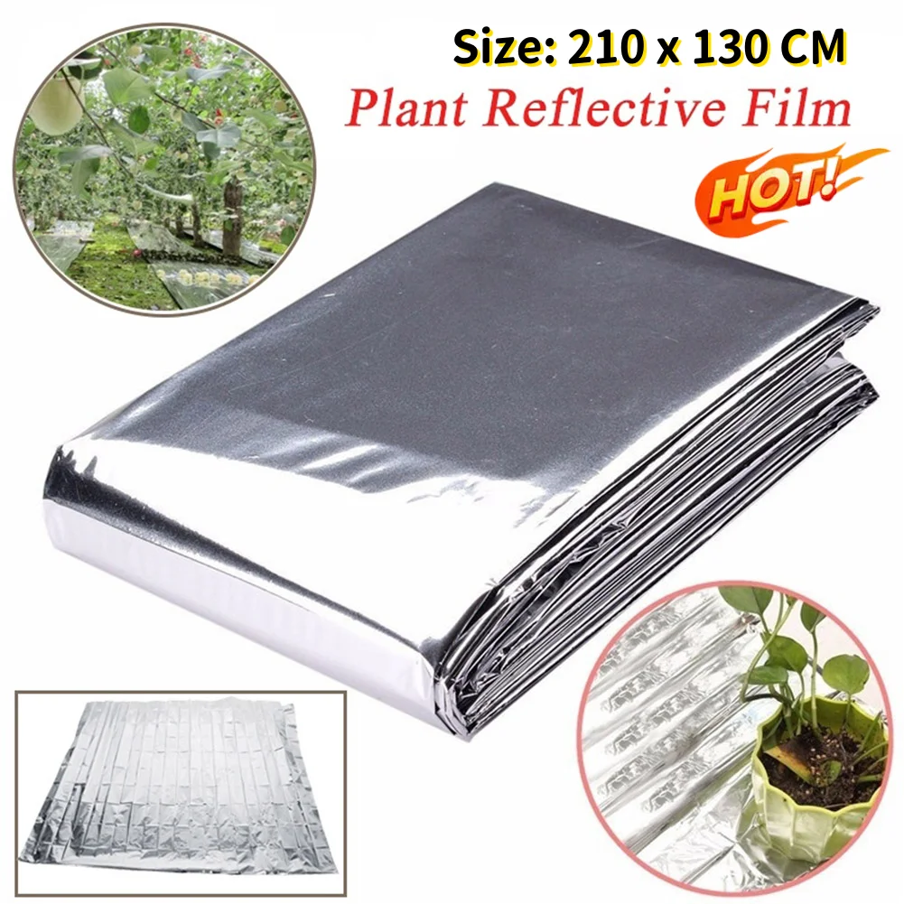 210x130cm Silver Mylar Highly Reflective Films for Grow Foil Tent Room Garden Greenhouse Agriculture Farming Increase Plant Grow