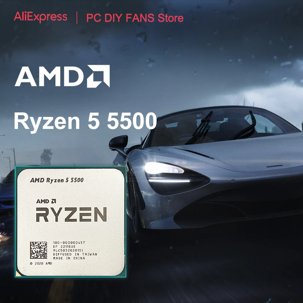 AMD Ryzen 5 5500 6-Core 12-Thread 3.6 GHz CPU Processor 7NM L3=16M 100-000000457 DDR4 Socket AM4 No Fan