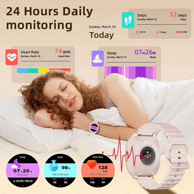 LIGE 2 In 1 TWS Headset Smart Watch 1.53" Women Men NFC Sports Fitness Heart Rate Health Watches Earphone Music Smartwatch 2026