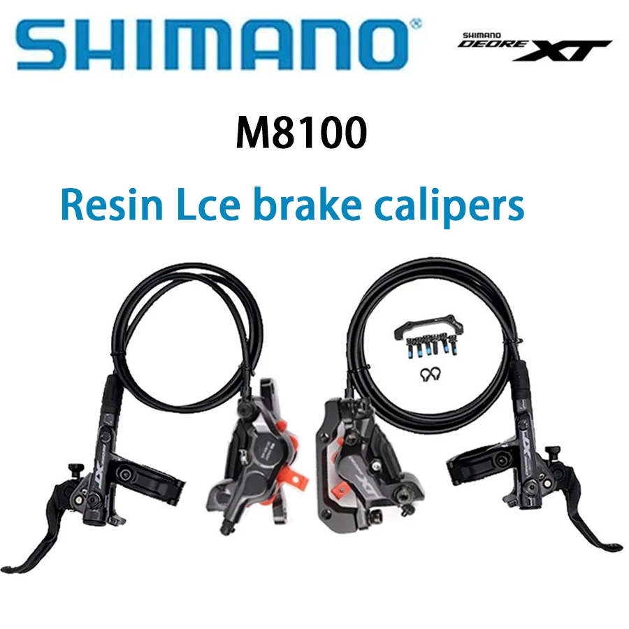 Shimano-deore油圧ディスクブレーキ,4ピストン,xt,m8120,bl