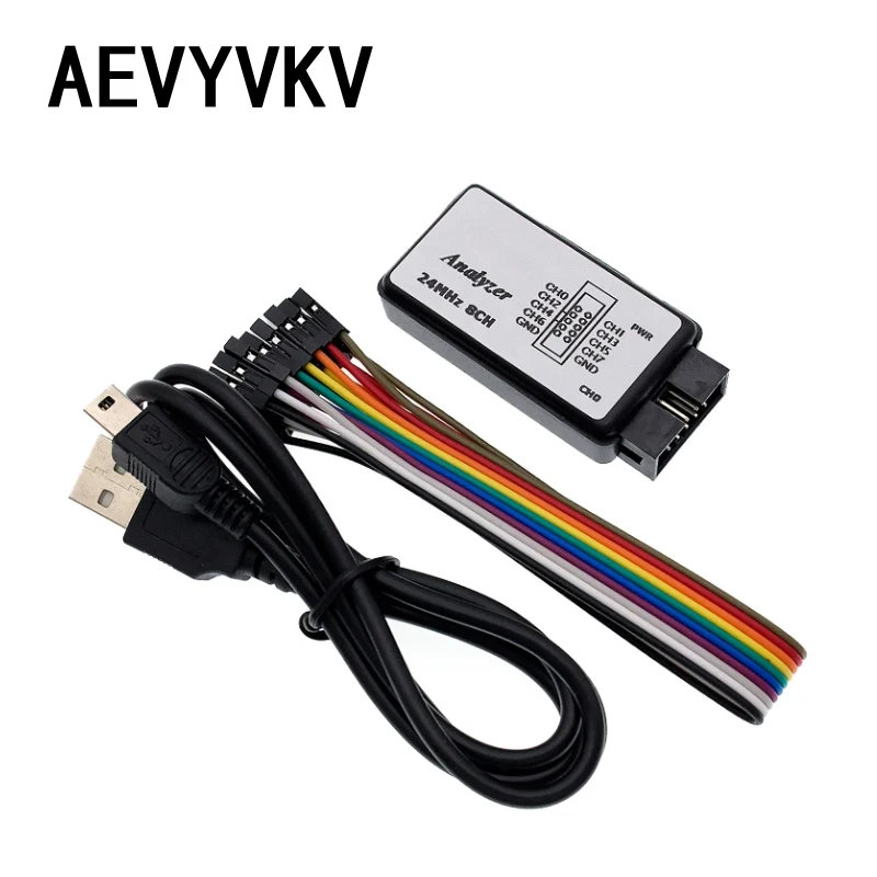 USB Logic Analyzer 24MHz 8 Channel 24M/seconds Logic Analyzer Debugger For ARM FPGA Logic Analyzer Logic 24M 8CH 2