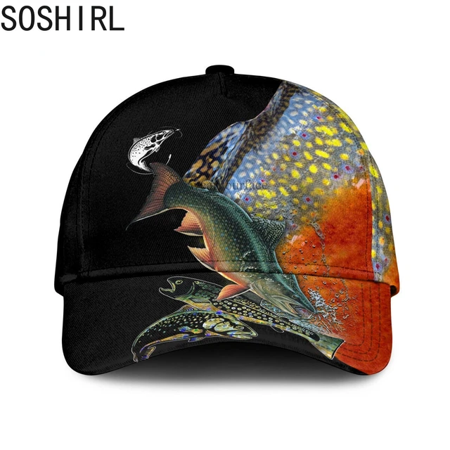 Trout Fishing Fire Rescue Baseball Cap 3D All Over Printed