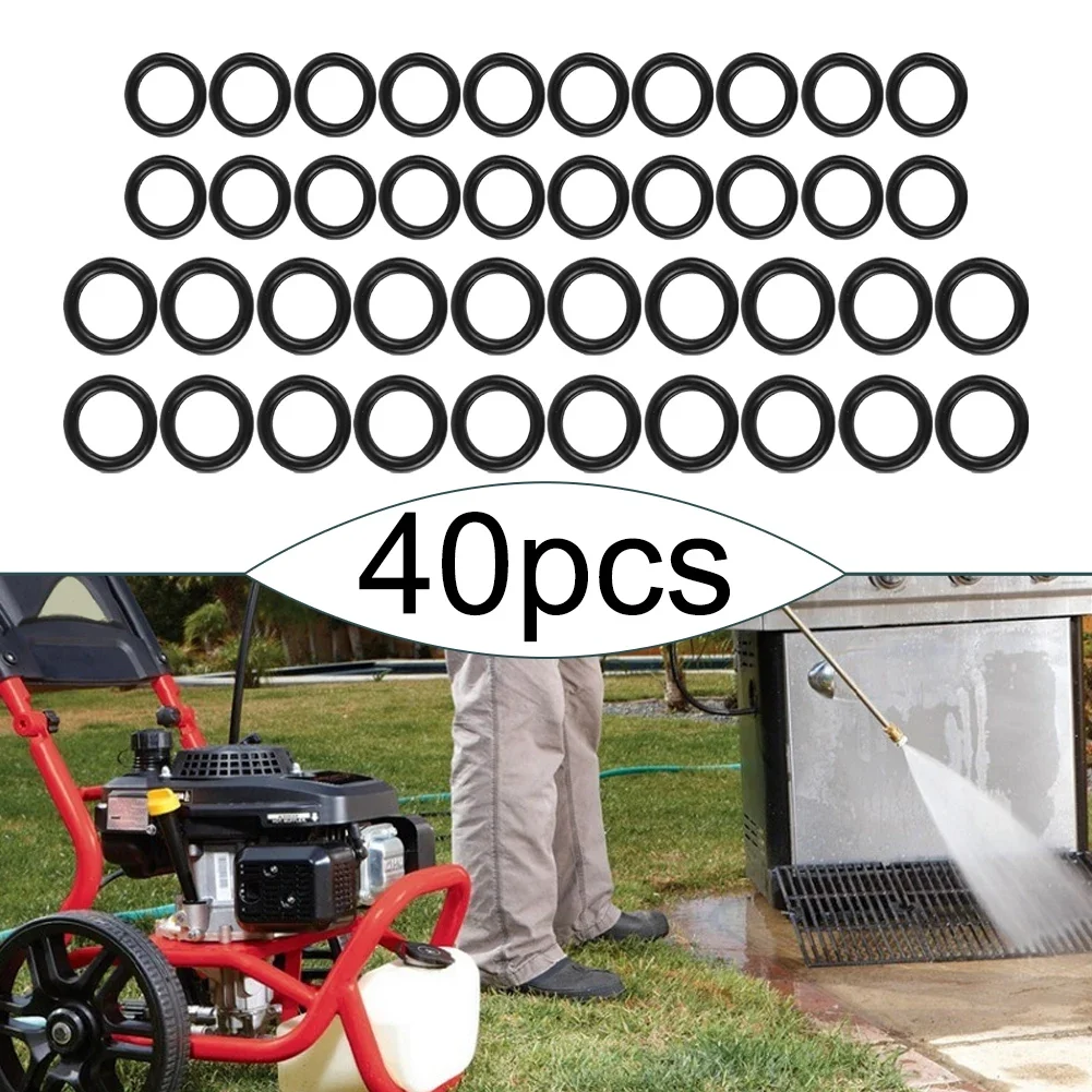 Power PressureWasher O-rings Power Pressure Washer O-rings Black Parts Replacement Easy To Install For 1/4 Rubber Useful
