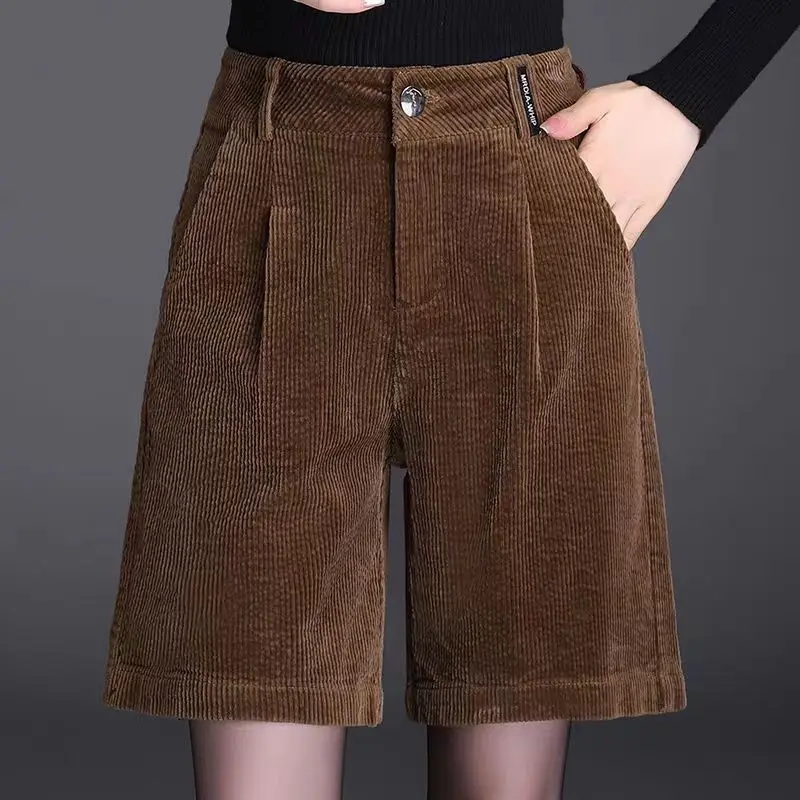 Women\'s Clothing Fashion Solid Color High Waist Straight Pants Casual Femme 2023 New Zipper Buttons Vintage Autumn Winter Thin