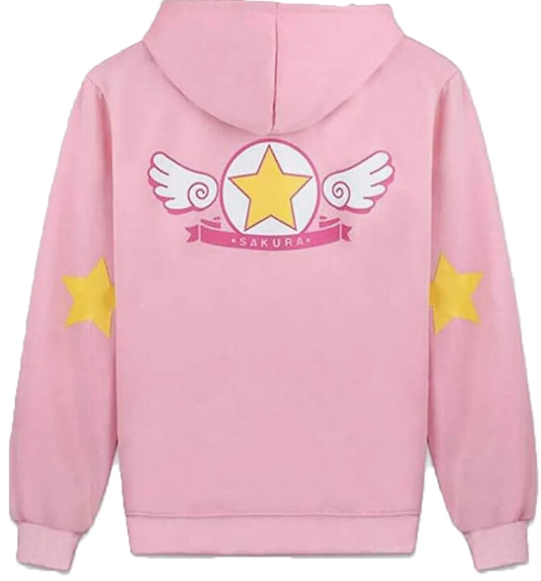 

Anime Cartoon Card Captor Sakura Cosplay Costume Kinomoto Lolita Girls Women Pink Hoodie Coat Sweater Jacket Pullover Hoodie