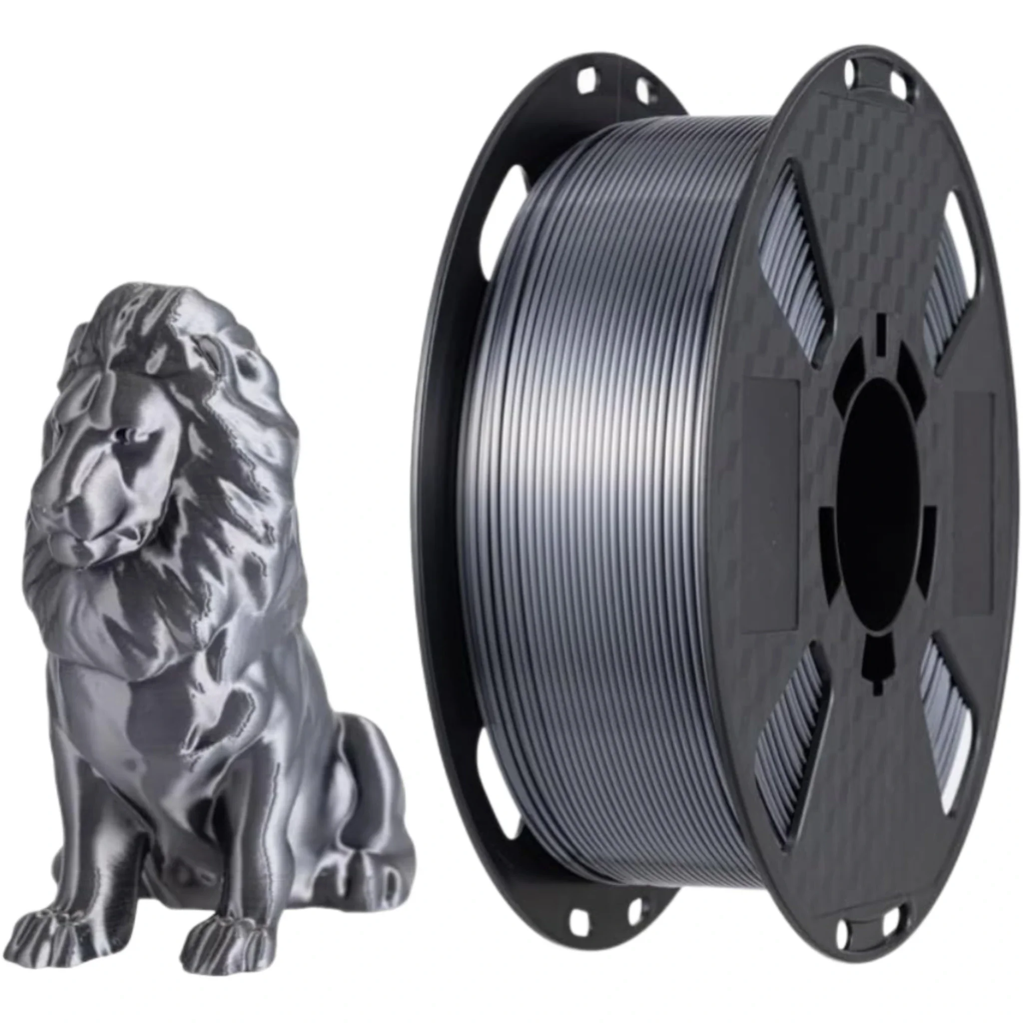 Silk Metallic Gray PLA Filament 1.75mm 1KG 3D Printing Filament Silky Gray PLA Shiny Shine PLA Gray 3D Printer Material FDM 3D