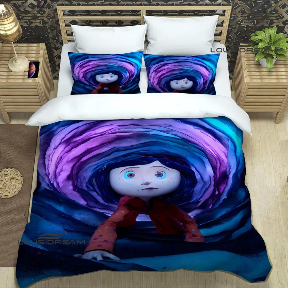 

C-coraline cartoonr print Bedding Sets exquisite bed supplies set duvet cover bed comforter set bedding set luxury birthday gift