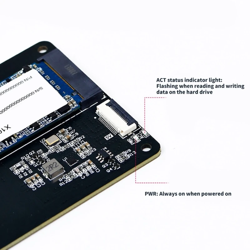 PCIe to M.2 NVMe Solid Disk Adapter Offers Flexible Storage Expansion Support 2230 2242 2260 2280 Disks For RPi 5 Board