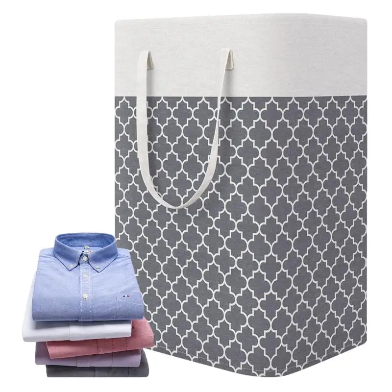 

Large Laundry Hamper Collapsible Bathroom Hamper With Handle 75L Upright Dirty Clothes Storage Hamper For Laundry Room Bedroom