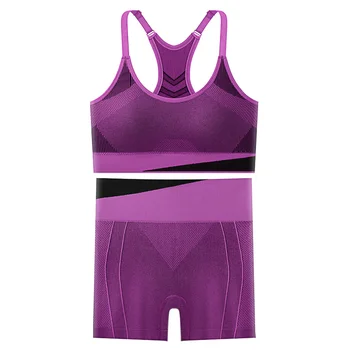 طقم يوغا مكون من قطعتين للنساء، ملابس رياضية للجري واللياقة البدنية، ملابس رياضية للتمرين 11