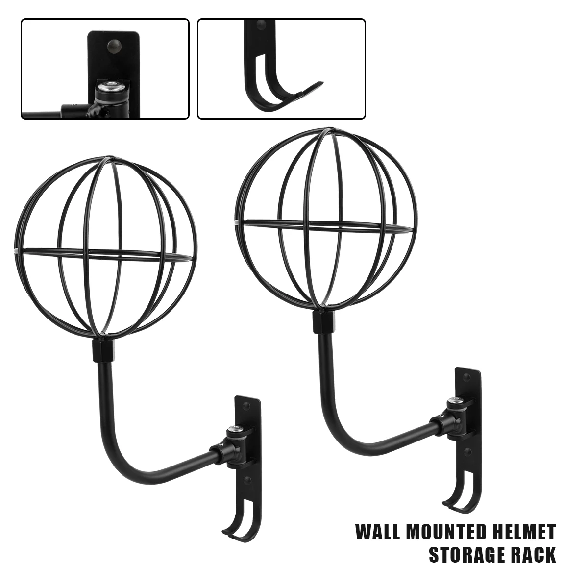 Motorcycle Helmet Holder Wall Mount 180&deg; Rotation Helmet Hanger Hook Stand Rack Storage Hook Motorcycle motorcycle helmet holder