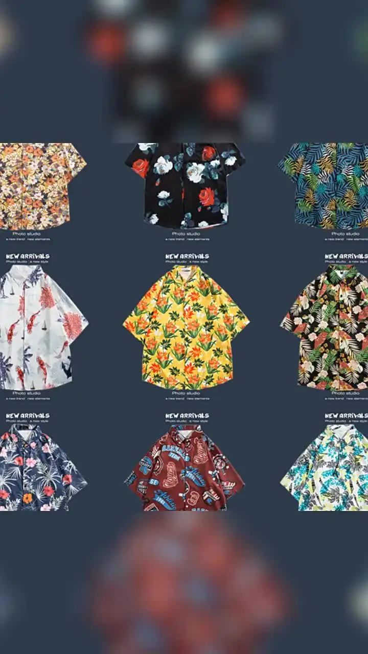 Широкая рубашка с короткими рукавами