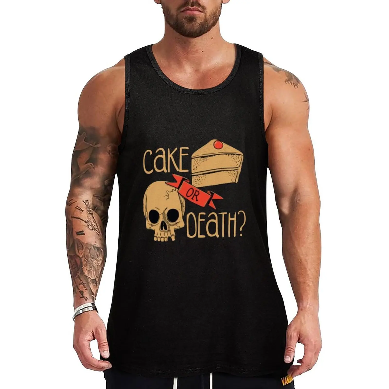 

New cake or death Eddie Izzard Tank Top sleeveless bodybuilding men clothes Male vest clothing men
