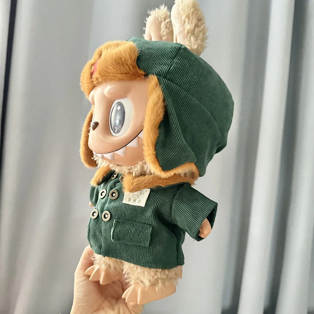 For 17 cm Labubu Clothes Pendant for Labubu Sitting Party Outfit Baby Clothes for Winter Coat Set 6
