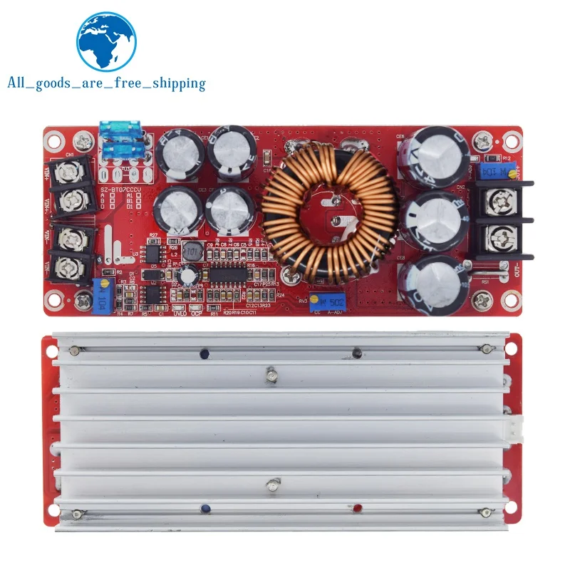 TZT 1/3/5PCS 1200W 20A DC Konverter Boost Step-up Netzteil Modul IN 8-60V OUT 12-83V