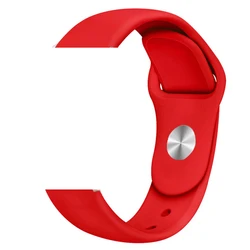 Silicone Sports Loop Watchband Replacement Strap, Breathable and Durable Bracelet for Redmi Watch 5 Active (Red)