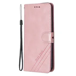 Leather Flip Wallet Phone Case for Xiaomi Redmi 9 - Premium Protective Cover (Rose Gold)