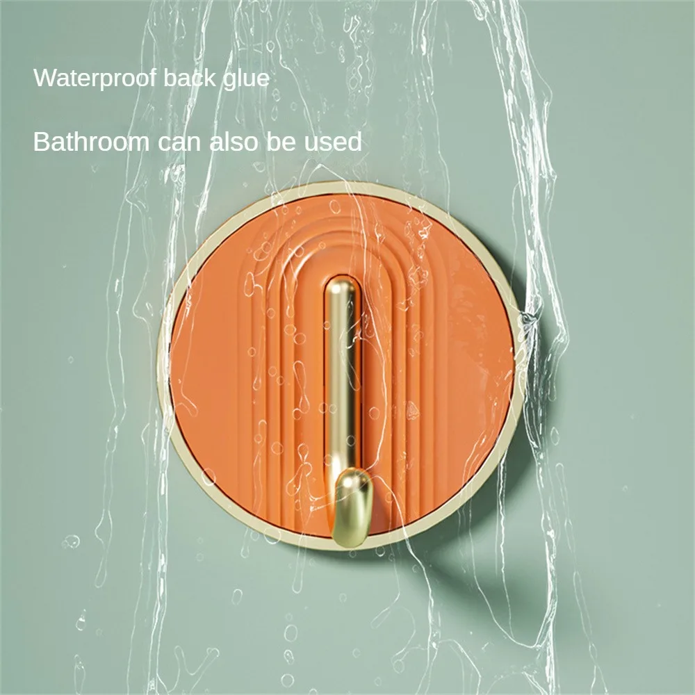Toilet Hook Small Size Gold-plated Hook Convenient Access Healthy Material Non-perforated Sticky Durable Door