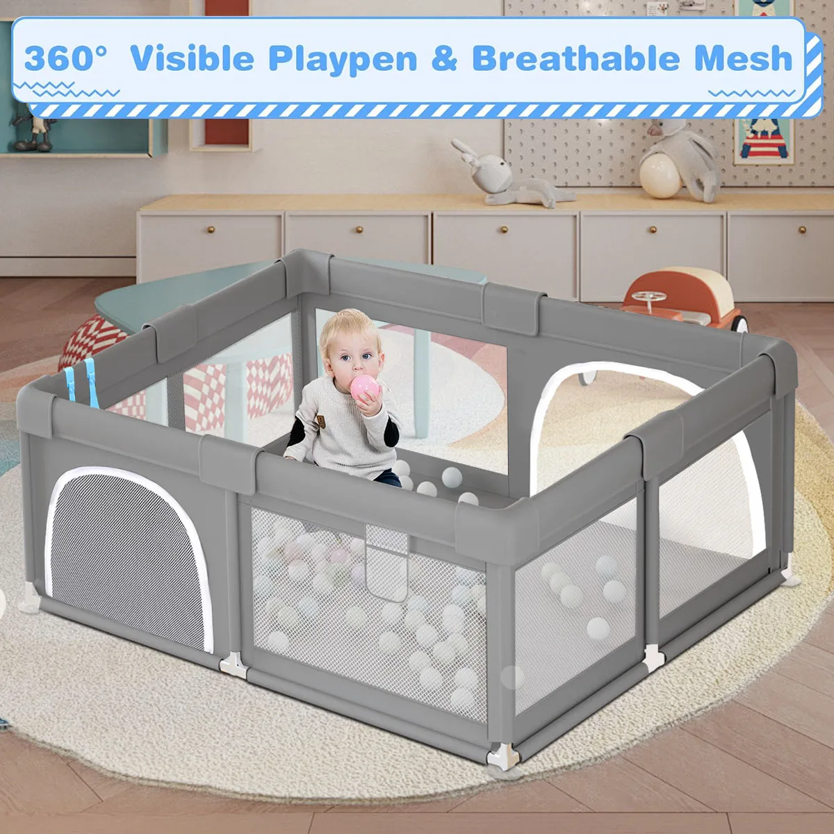 Indoor Baby Safety Playpen 4