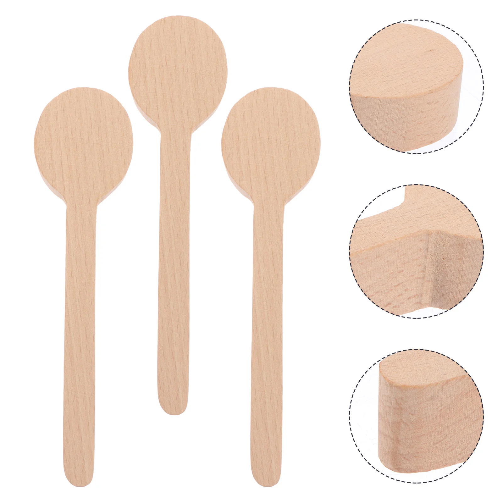 

4 Pcs Unfinished Wooden Spoon DIY Kits Carving Scoop Supply Suite Materials Handmade Spoons Making Accessories