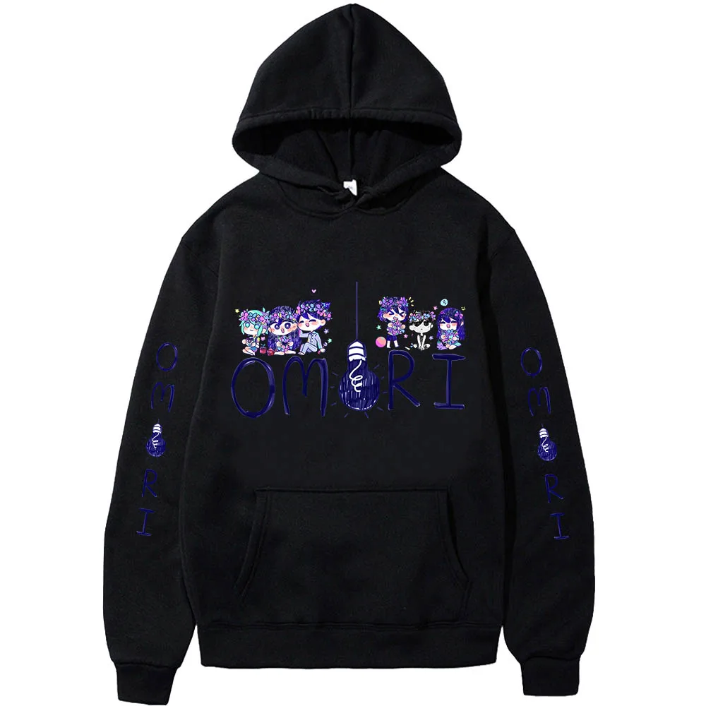 Japanese Anime Omori Sunny Basil Hero Mari Kel Hoodies Kawaii Cartoon Sweatshirt Kids Boys/girls