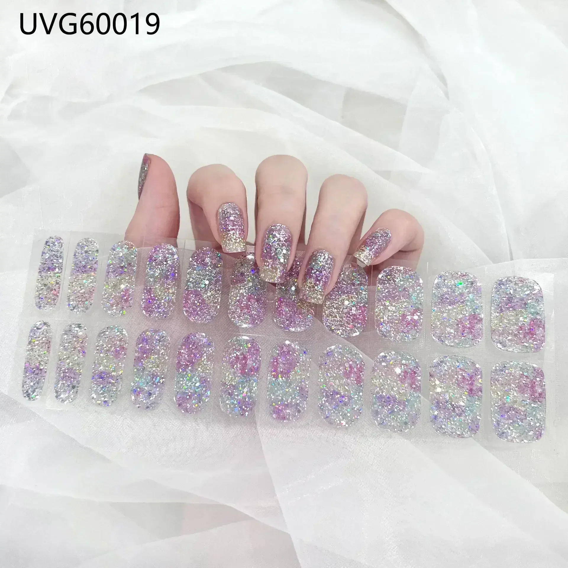 Premium Semi-Cured Nail Wraps Set - Waterproof, Long-Lasting Gel Nail Stickers