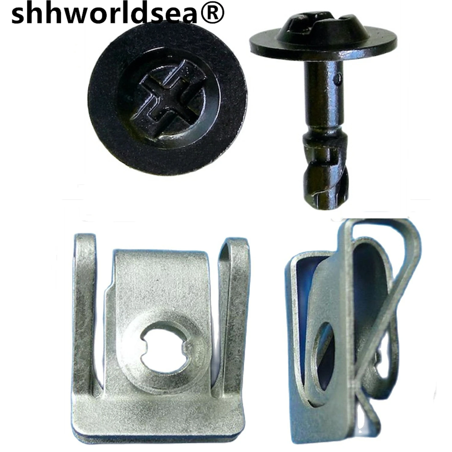 worldgolden 10pcs Engine Splash Guard Screw clip / Nut Set Fits For BMW Audi VW 51718212148