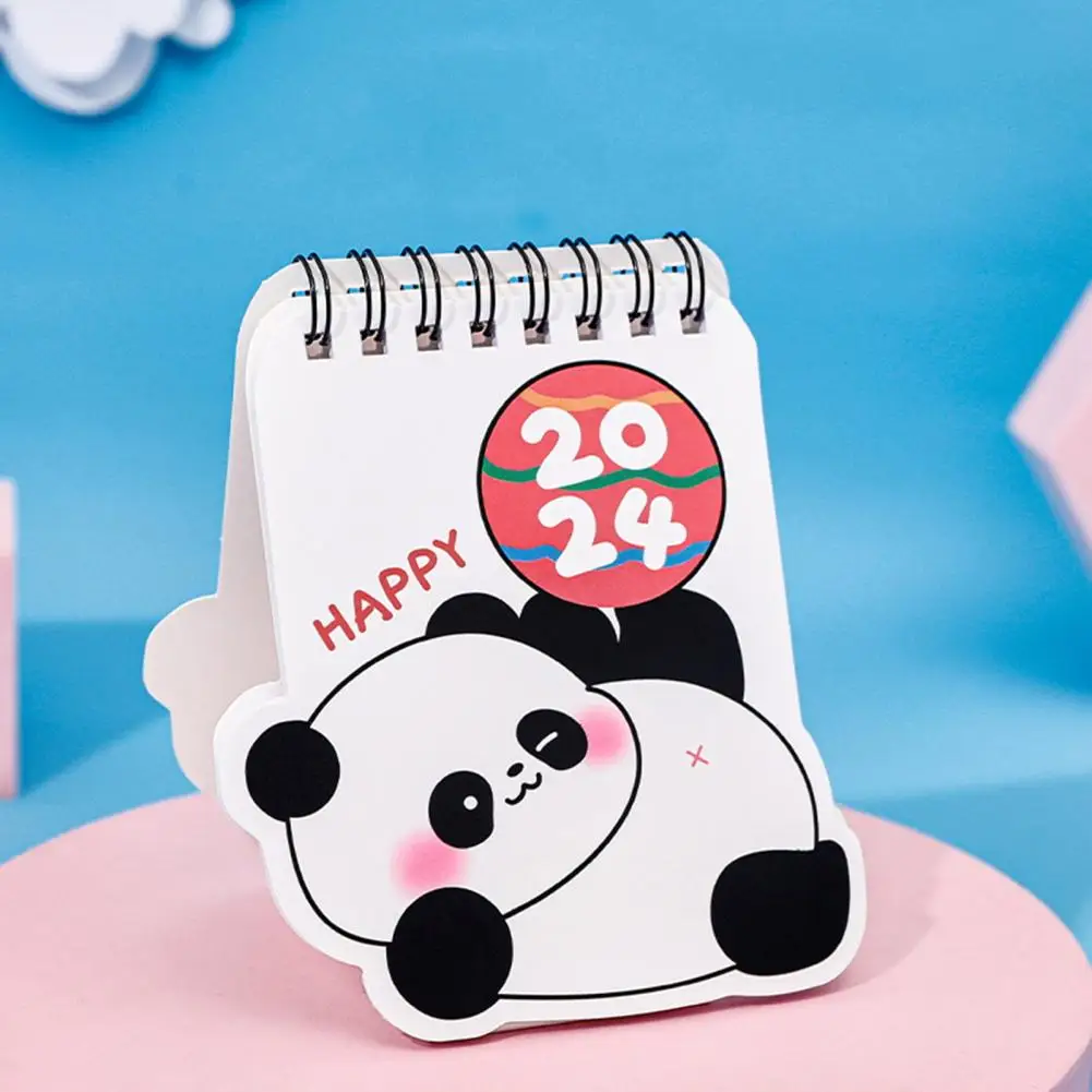 Mini Panda Desk Calendar Desk Calendar for Students 2024 Desk Calendars