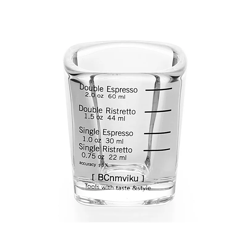 2pcs/lot 2oz Square Expresso Shot Glasses Thickened Wall Ounce Cup