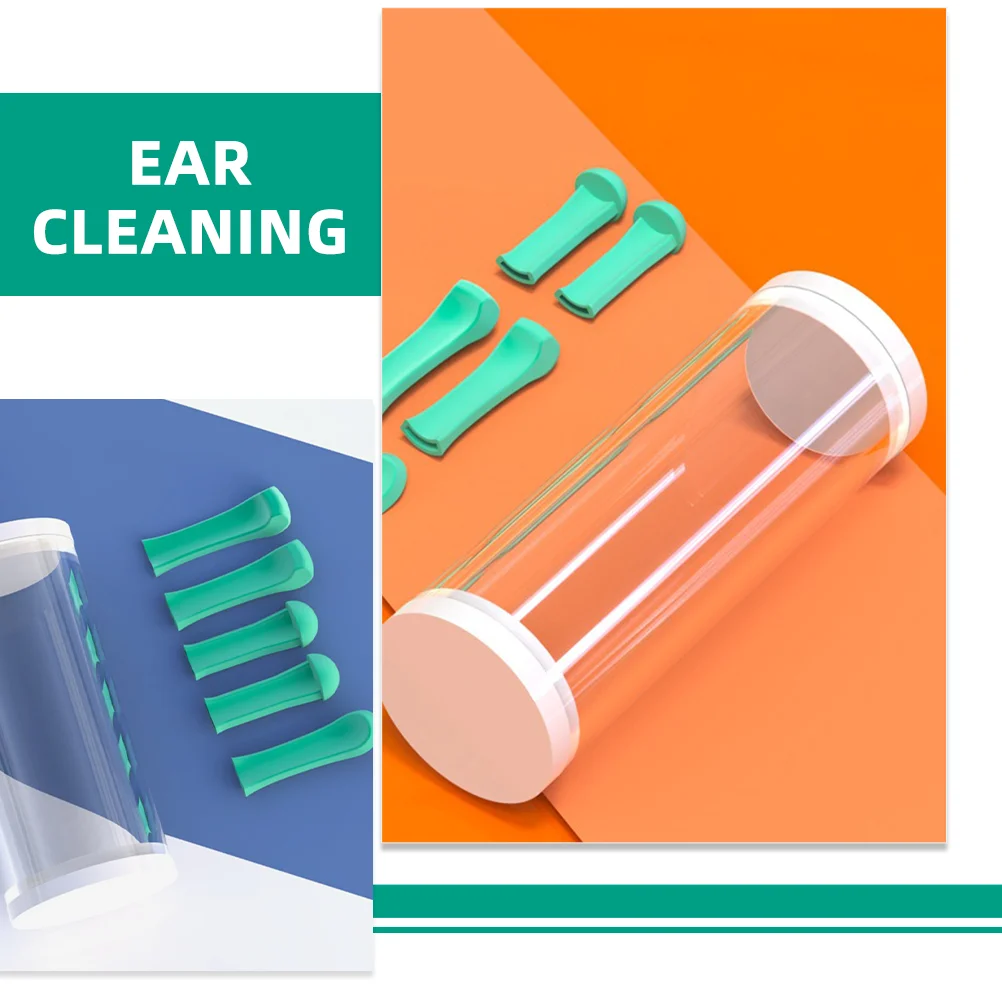 Replace Tool Visual Ear Scoop Cover Spoon Tips Silica Gel Abs Earwax Remover Accessory Reusable Cleaner 3