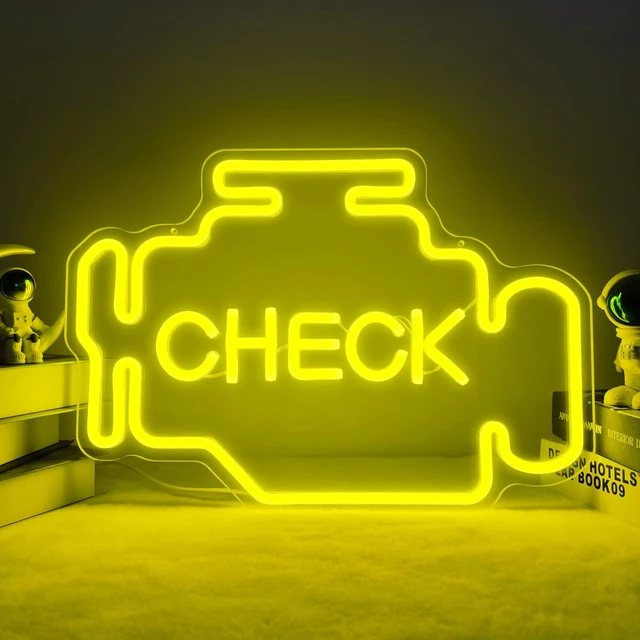 Garage Neon Led Sign Light Auto Repair Shop Car Check Engine LED Neon Sign  Game Room Decor Wall Bar Workshop Neon Lights Lamp - AliExpress