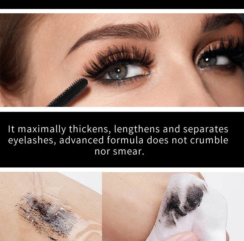 Description Picture 6 of itemPrivate Label Mascara Custom Bulk Black Square Tube Lengthening Non-smudge Volumizing Waterproof Fast-Dry Long-lasting Makeup