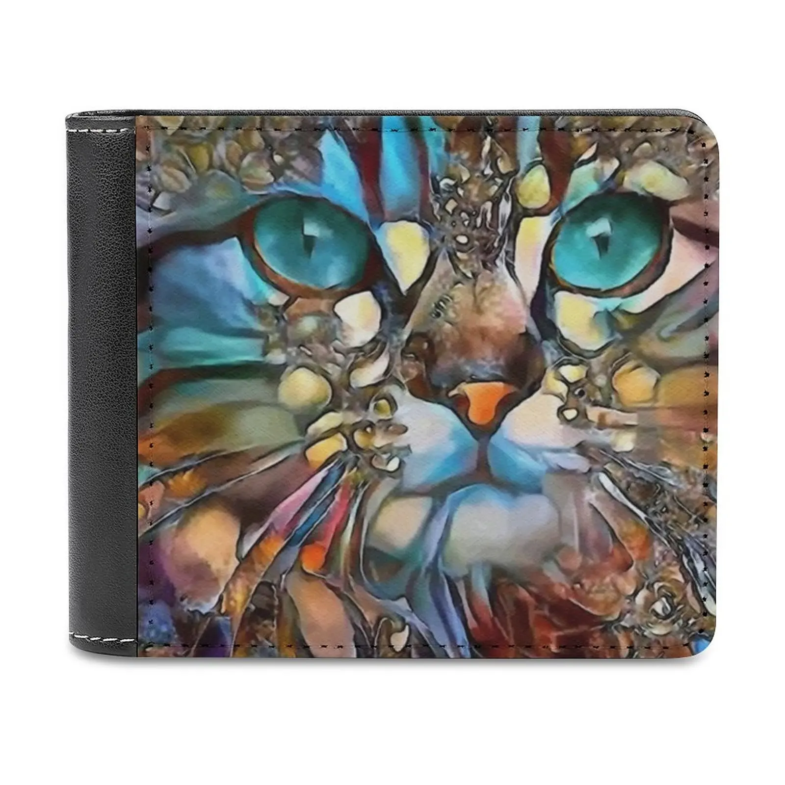 

Andyna Cat Chat Cat Lea Roche Paintings Classic Style Wallet Pattern Wallets Men Fashion High Quality Purse Andyna Cat Chat Lea