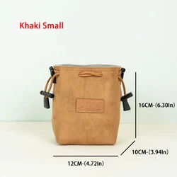 Versatile Travel Shoulder Camera and Accessory Bag with Waterproof Pouch (Khaki Small)