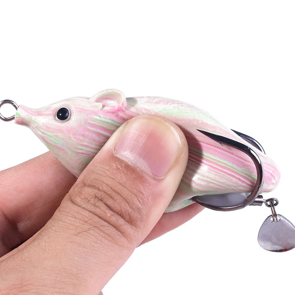Topwater Frog Lure Soft Tube Bait Plastic Fishing Lure 7CM-12g with Fishing Hooks for Crank Catfish Bass Fishing Tackle - 4