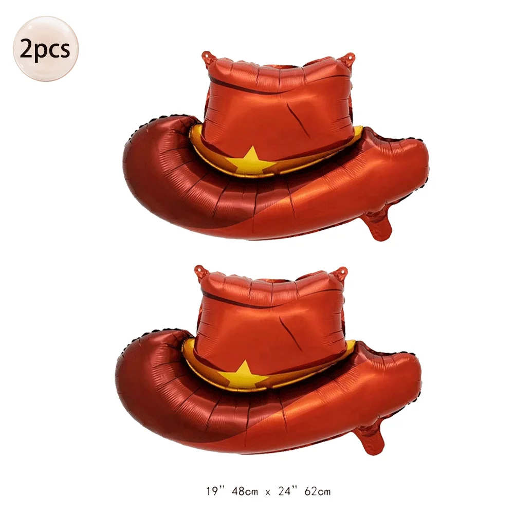 10 Stück Cowboy-Luftballons – Western Party Deko Mit Cowgirl-Hut, Stiefel & Runden Ballons