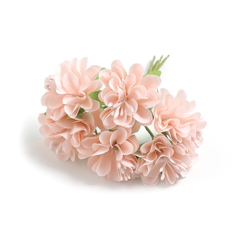 6 Stück künstliche Seidenblumen, Blumenstrauß, 11 cm, künstliche Blumen für Heimdekoration, Hochzeit, Party, Dekoration, DIY, Bastelkranz, Geschenkzubehör – Detail 8