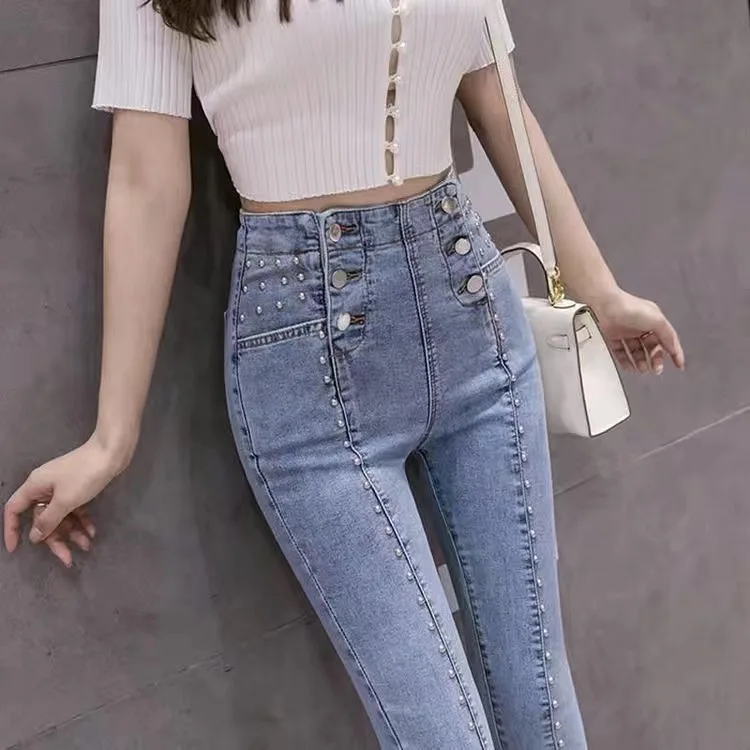 

Plus Size Women's Jeans High Waist Straight Baggy Fashion Pants Streetwear Harajuku Vintage Casual Female Wide Leg Denim Trouser