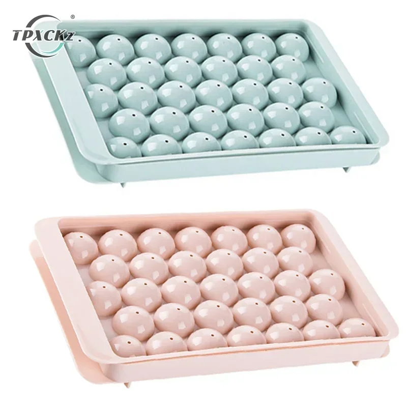 3D Round Ice Cube Tray With Lid Plastic Diamond Spherical Style Ice Mold DIY Mould Ice Ball Maker Kitchen Tools ice cube mold