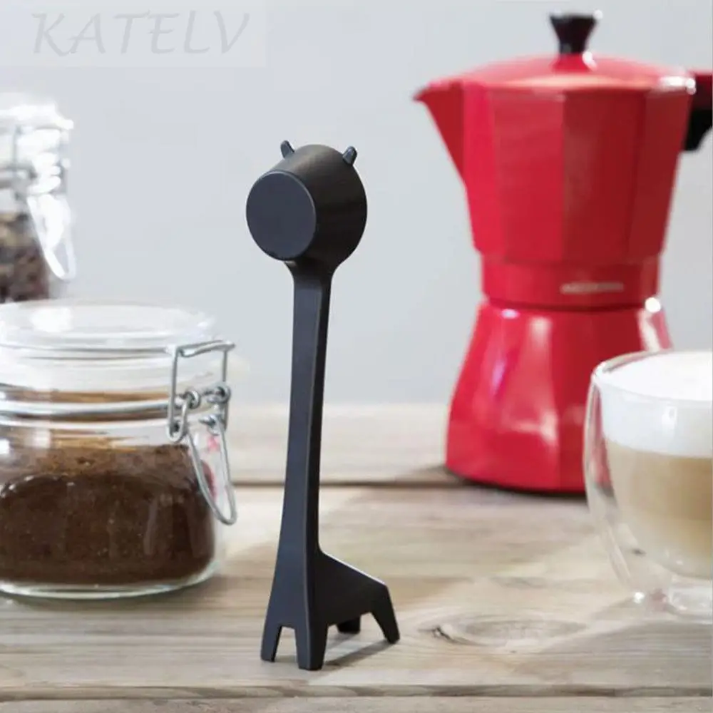 Description Picture 6 of itemCartoon Giraffe Shape Coffee Spoon Cute Design Black Powder Quantitative Long Handle Scoops Plastic Coffee Spoons Kitchen Decor