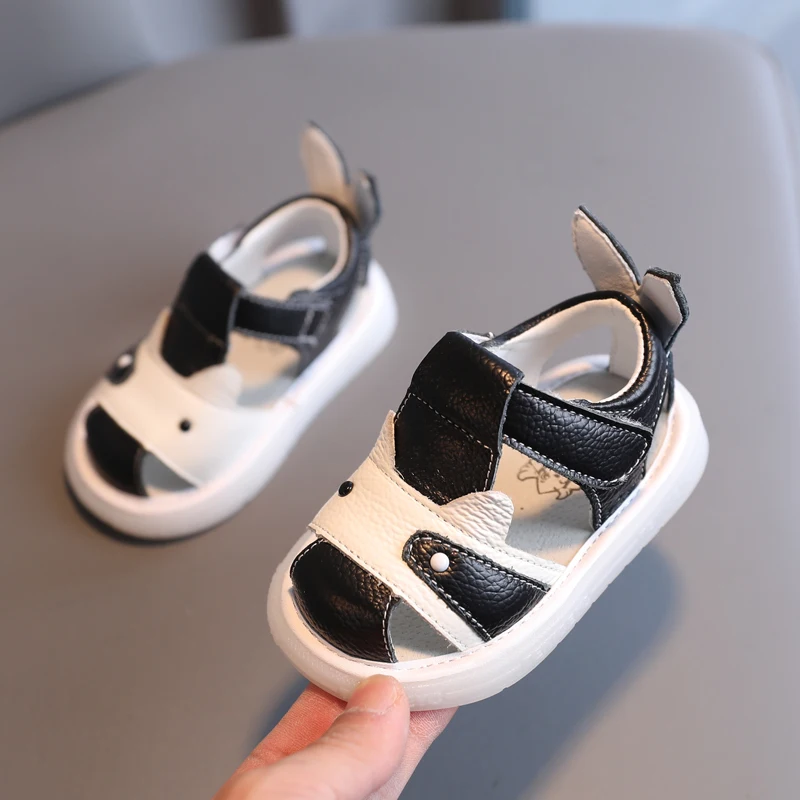 Baby Girls Boys Genuine Leather Sandals Children Casual Sandals Summer Kids Beach Shoes Soft Sole Anti Slip Infant Toddler Shoes