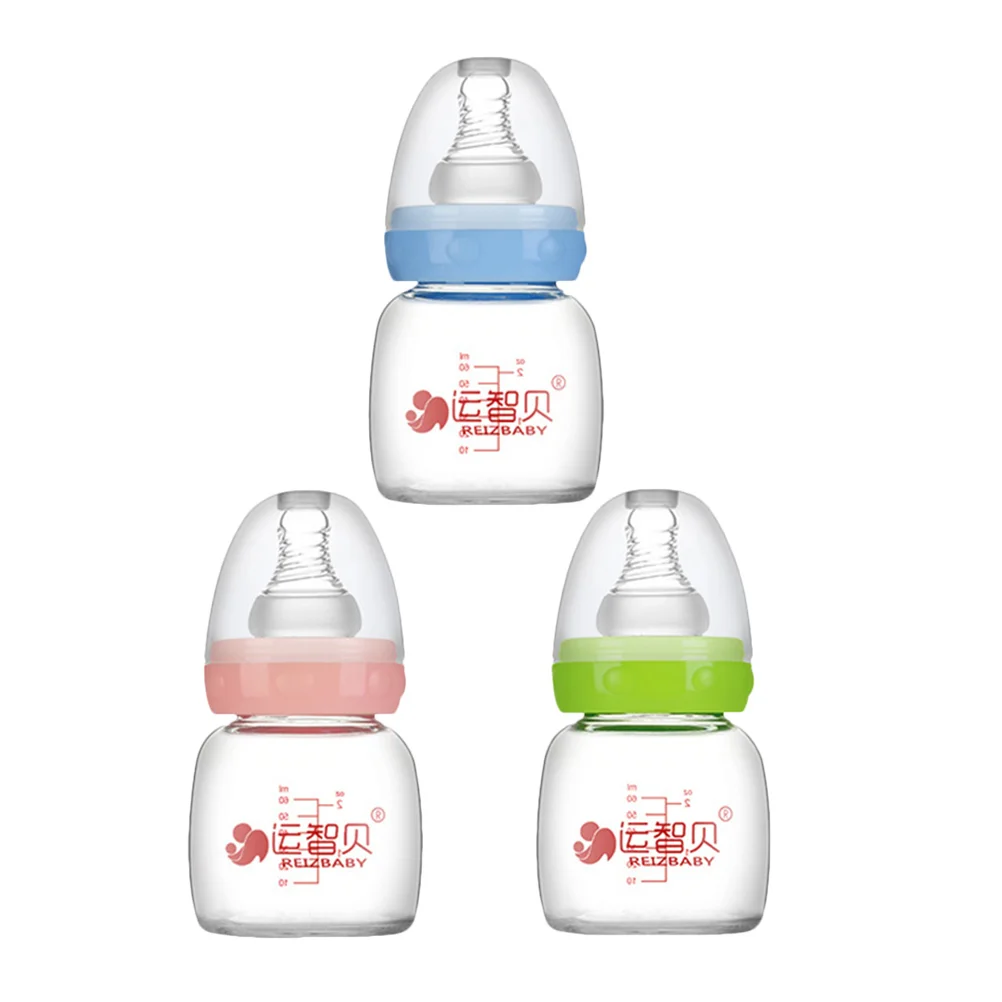 

3pcs Baby Bottles Kids Breastfeeding Bottles Babies Medicine Feeders 60ml