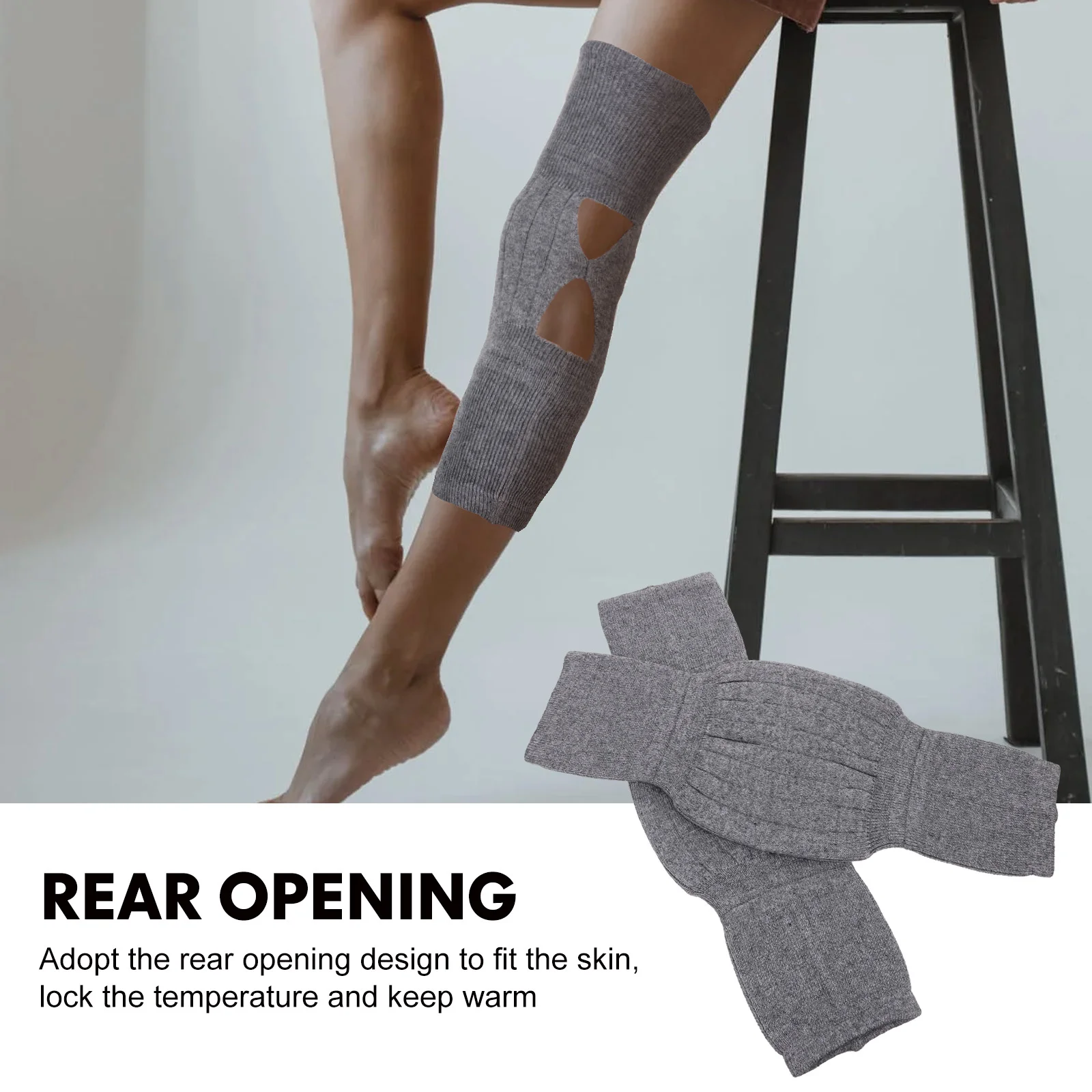 2 Pcs Cashmere Knee Pads Sleeves Soft Winter Brace Protection Cover Support Body Care