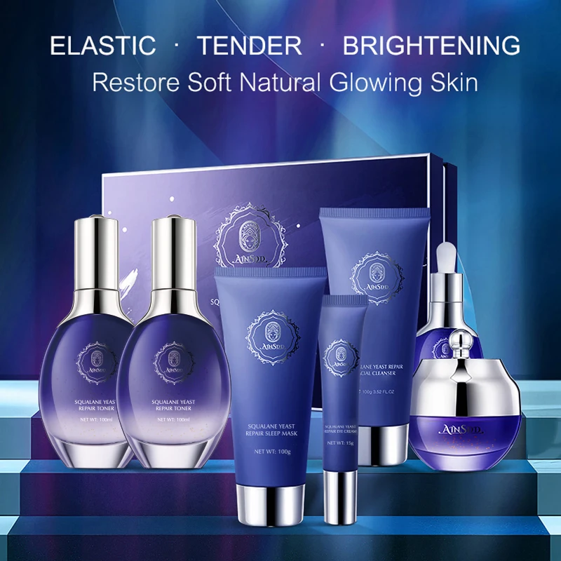 7 Piece Skincare Set Full-size skin care Product Hydration Sensitive Skin Moisturizing Nourishing Firming Skin Care Set