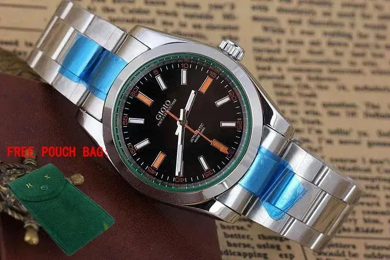 

Luxury New Men Automatic Self-Wind Mechanical Watch Black White Stainless Steel Milgauss 36mm 41mm