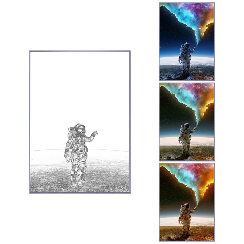 Description Picture 3 of itemINS Lighting Painting Decorations Modern And Minimalist Bedside Bedroom Creative Luminous Lighting Painting Three Color Dimming