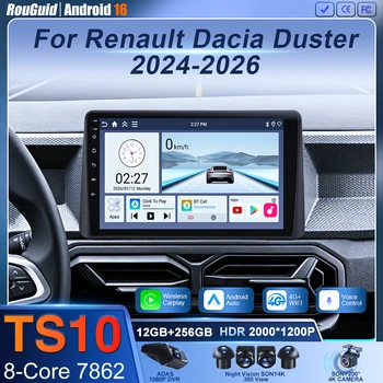 Radio Multimedia con Reproductor de Video y Navegación Android 16 para Renault Dacia Duster 2024-2026, Estéreo DVD 1